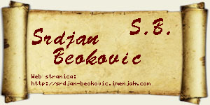 Srđan Beoković vizit kartica